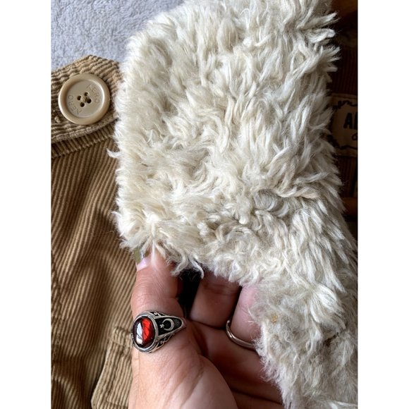 SOLD VTG Aeropostale Brown Corduroy Jacket with Fur Collar Size S - Picture 4 of 9